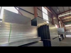 Thép tùy chỉnh Trough Type Cable Tray Độ cao điều chỉnh Bạc kết thúc tường gắn