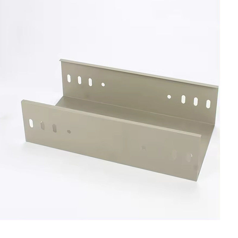 Thép tùy chỉnh Trough Type Cable Tray Độ cao điều chỉnh Bạc kết thúc tường gắn