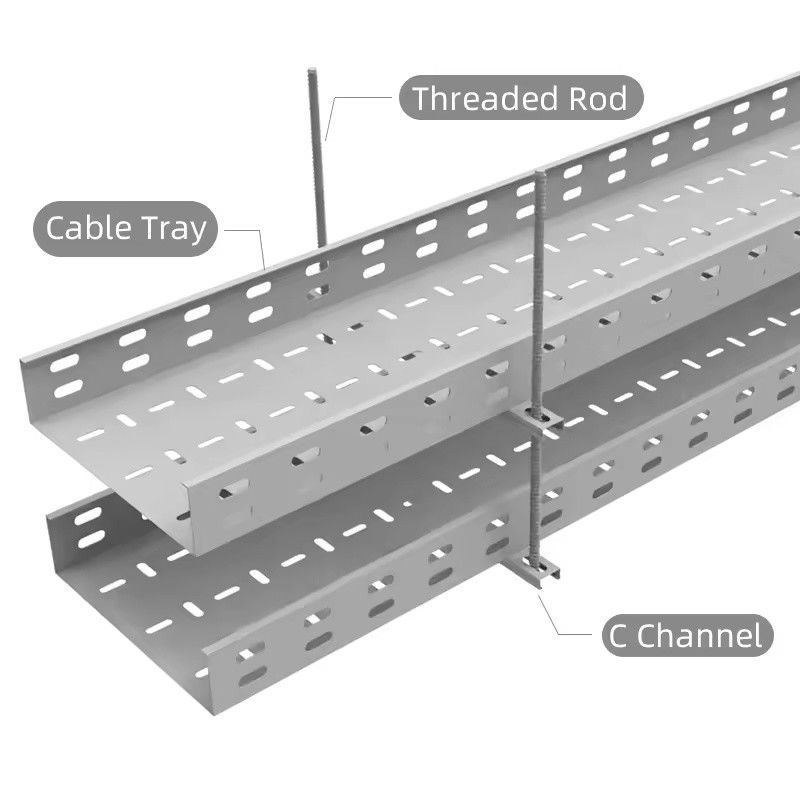 Ứng dụng linh hoạt tùy chỉnh bán kính uốn cong Hot Dip Gi Cable Tray cho công suất trung bình