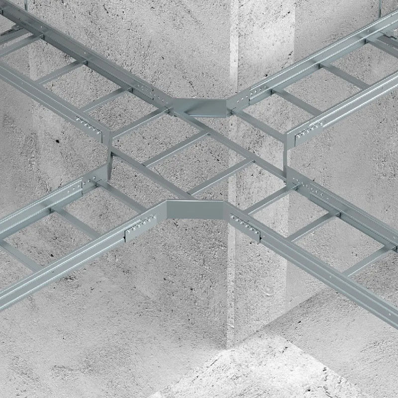 Silver thang loại Cable Tray Bends Tees Thập giá cho chống ăn mòn và chống cháy