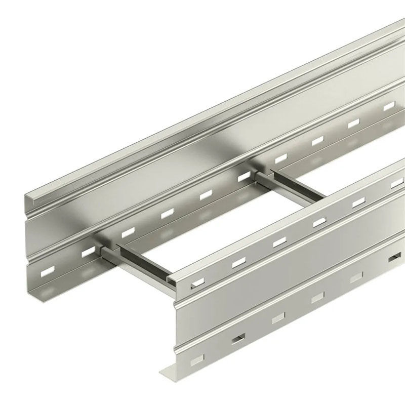 Tường nồi cáp loại thang thép bạc tùy chỉnh được gắn cho quản lý cáp chống cháy