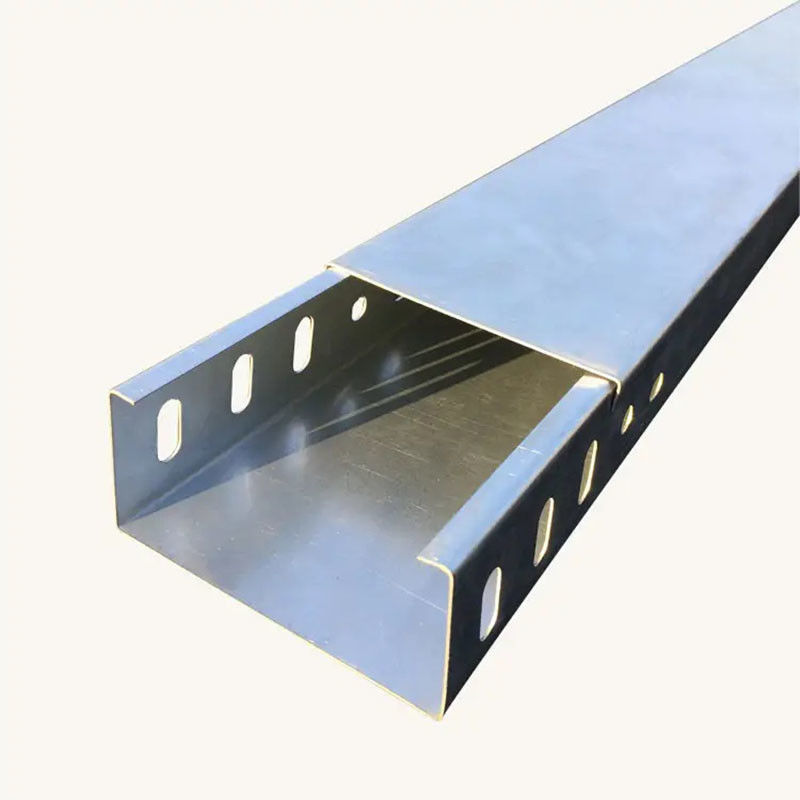 Thang cáp gắn sàn bằng bạc được xát ra để lắp đặt khay cáp lỗ đáy rắn tùy chỉnh