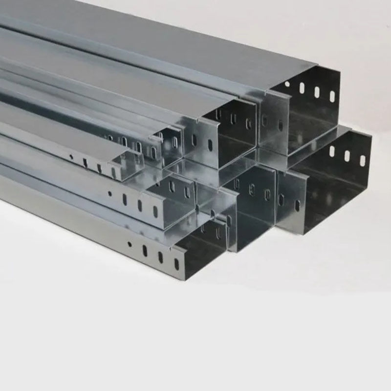 Không dễ cháy bạc tray cáp kẽm chống ăn mòn dễ dàng lắp đặt tường hoặc sàn