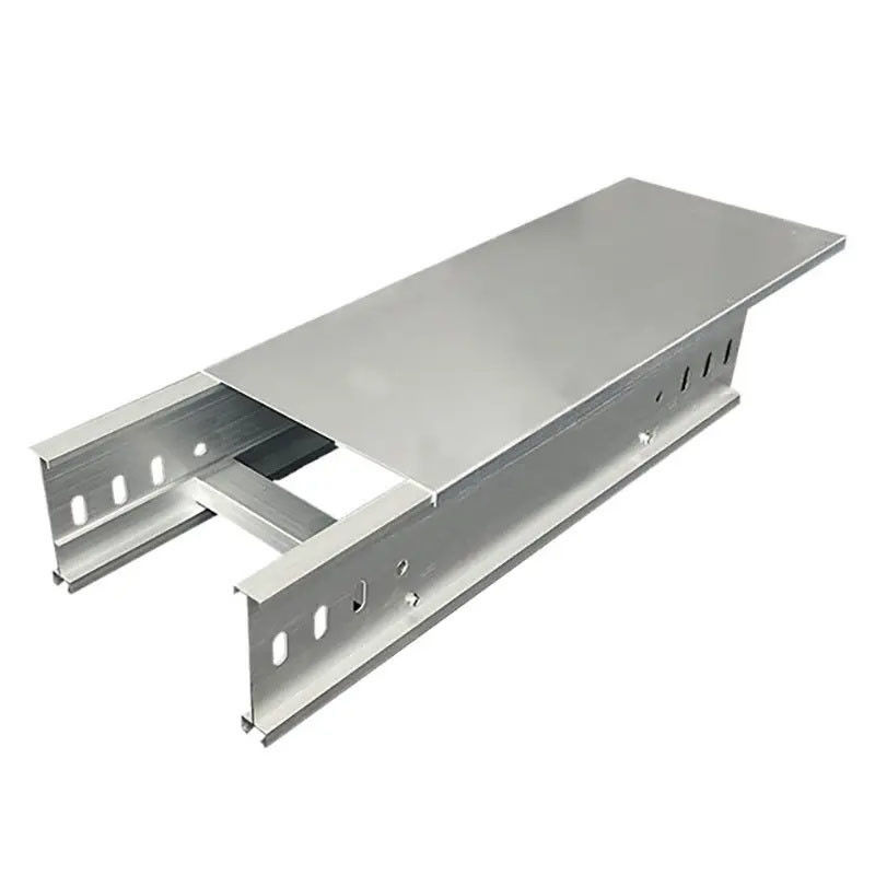 Tray cáp công nghiệp chống ăn mòn hạng nặng Xếp bằng bạc hoàn thiện Độ dài tùy chỉnh
