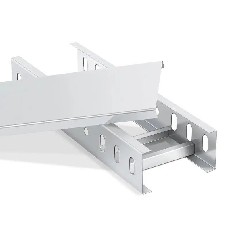 Tray cáp công nghiệp chống ăn mòn hạng nặng Xếp bằng bạc hoàn thiện Độ dài tùy chỉnh